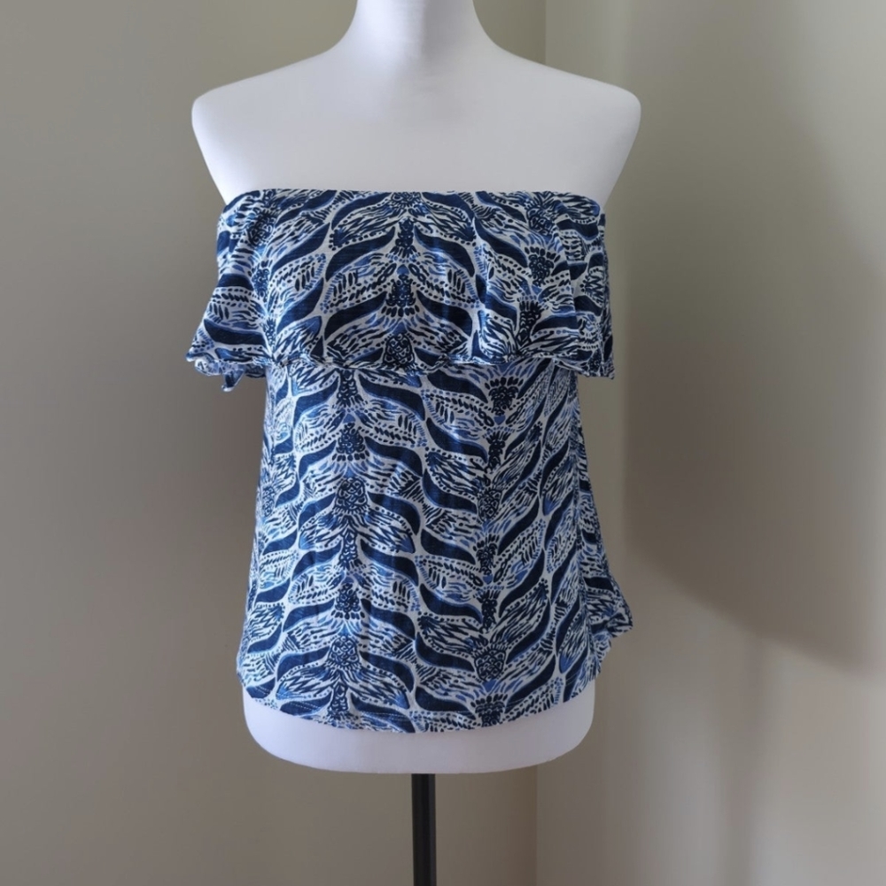 Lilly Pulitzer Blue crop top Size S